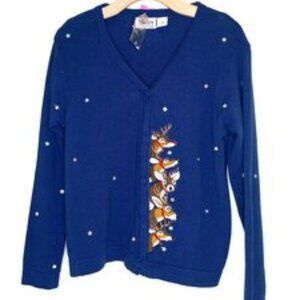 Main Street Reindeer Sweater Cardigan